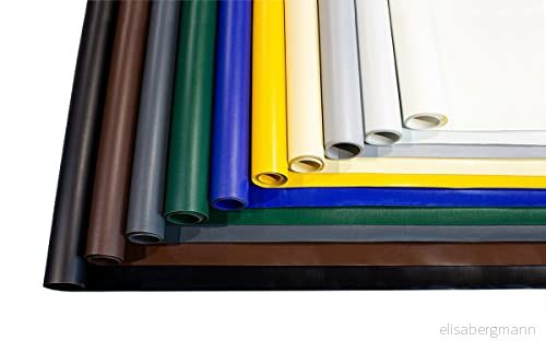 ANKO PLANEN PVC täckpresenning 700 g/m², tung, vattentät, UV-beständig och rivtålig matt lastbilspresenning för trädgård, industri, pool släp (grå, 2,5 m x 3 m) 93988416734