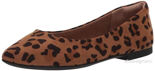 Amazon Essentials dam spetsig tå balett platt, brun leopard, 39.5 EU 840174952787