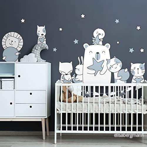 Väggdekaler för barn väggdekoration väggklistermärke stjärnvänner H90 x B60 cm 5415231523061 Väggdekaler för barn väggdekoration väggklistermärke stjärnvänner H90 x B60 cm 5415231523061
