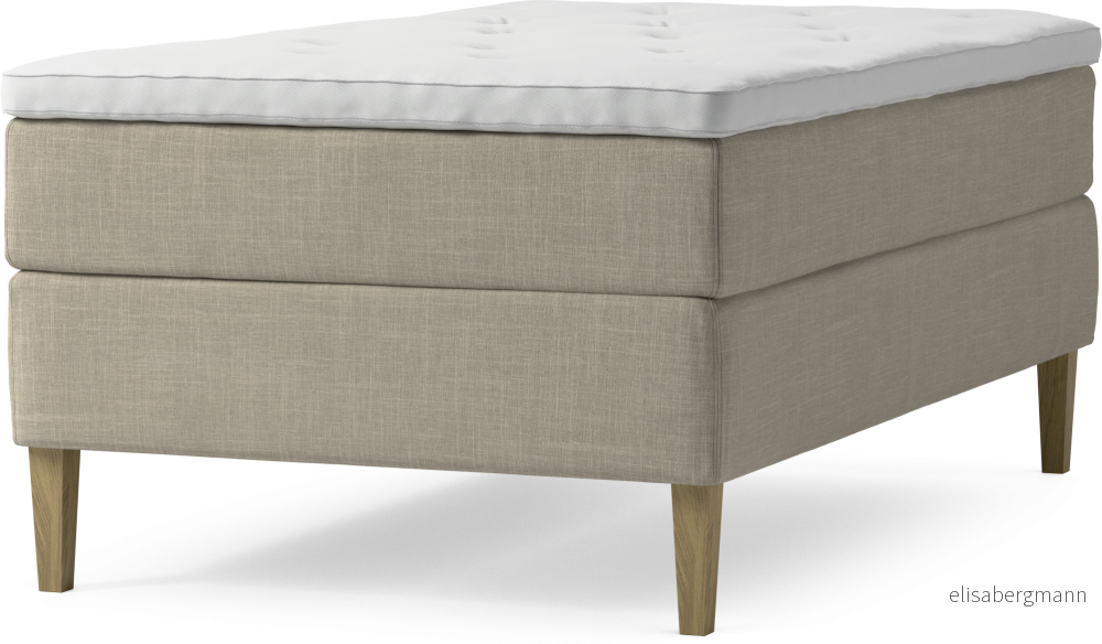 Delux Dream Kontinentalsäng, enkelsäng 120 cm med bäddmadrass och sängben yWHRP