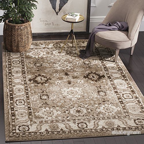 Safavieh Vintage Hamadan kollektion VTH212A antik röd och multilöpare Klassisk 5'3" X 7'6" Mullvadsbrunt 889048259812