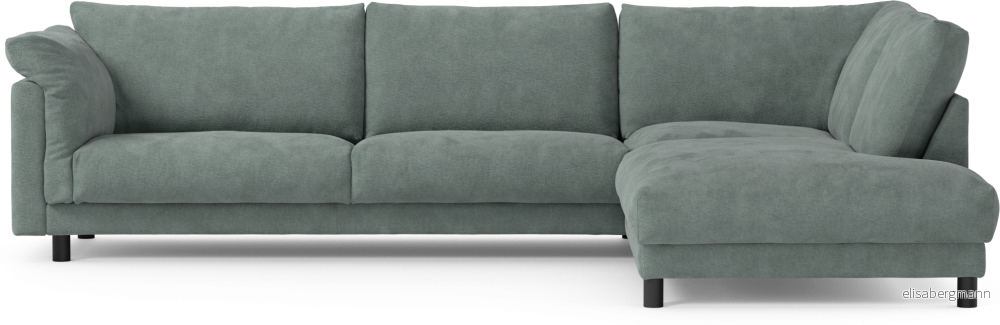 Cherrie 3-sits soffa med divan höger, fast klädsel aMtUf