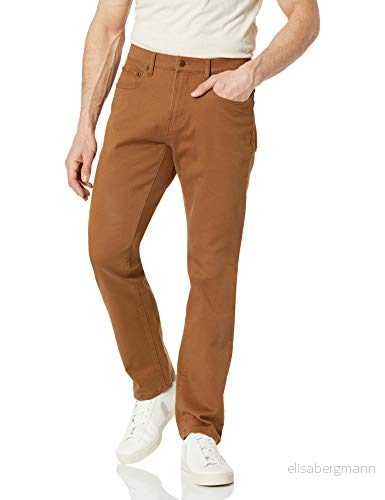 Amazon Essentials Men's Jeans atletisk passform, Mörk kaki brun, 38W / 30L 195111314105
