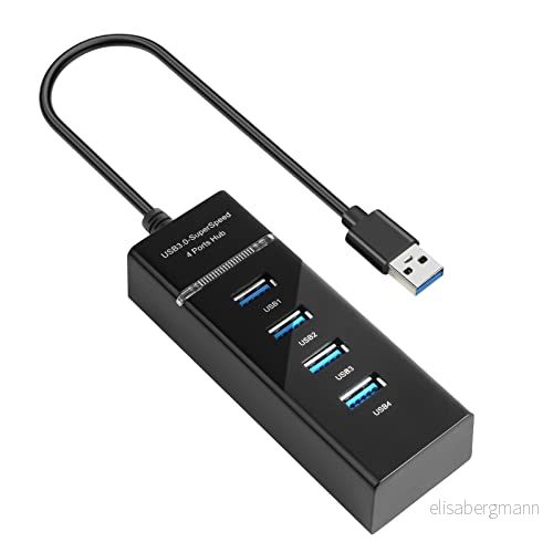AXFEE USB hubb, 4 portar 3.0 Data Hub, Multiple 5 Gbps Snabb dataöverföring, för MacBook, Mac Pro/Mini, iMac, Surface Pro, XPS, Flash Drives, Bärbar dator, Mobil HDD 6222062823418