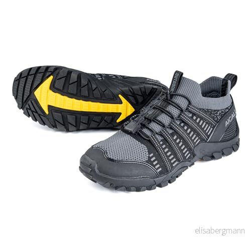 FREE SOLDIER AICALL Herr vattenskor snabbtorkande barfota aqua skor strand vandring båtliv vatten sport, GRÅ, 40 EU 6975929957985