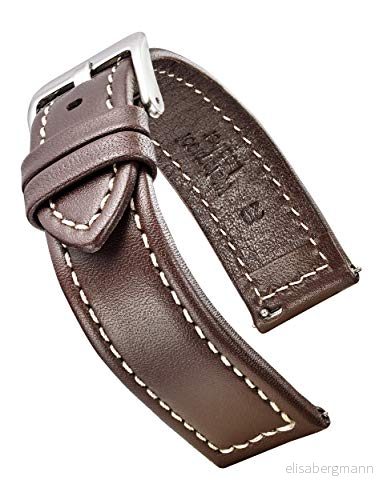 Alpin äkta vattentätt läderarmband med snabbfrigörande fjäderstänger läderrem 18 mm, 20 22 24 mm svart, brun 18MM Brown beige 732068747381