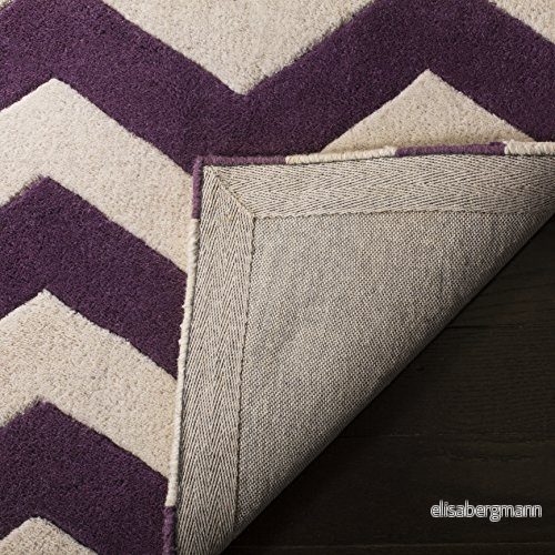 Safavieh Crosby områdesmatta, handtuftad ull löpare matta i lila/elfenben, 68 x 213 cm 683726224259