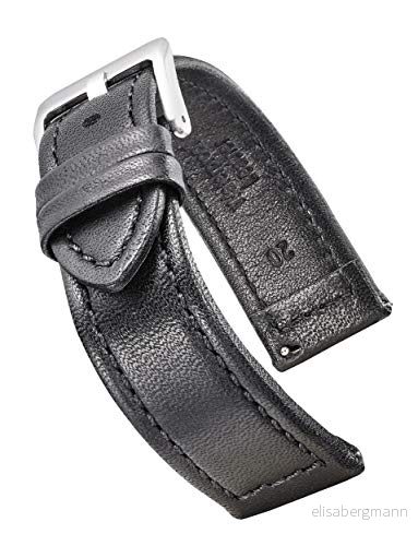 ALPINE Klockarmband i äkta vattentätt Läder med snabbfrigörande fjäderstänger läderarmband 18 mm, 20 22 24 mm svart, brun, 20MM, 732068747398