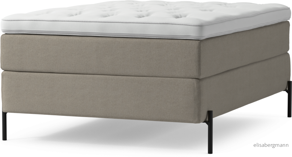 Delux Dream Kontinentalsäng, enkelsäng 140 cm med bäddmadrass och sängben QMaty