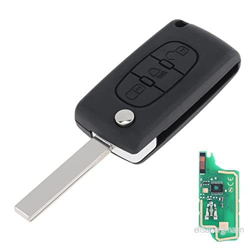 3 knappar nyckellös oklippt flip fjärrnyckelbricka med ljusknapp ID46 chip och HU83 blad CE0536 för Citroen C3 C4 C5 modeller 2005 2011 433MHz 4895192430096