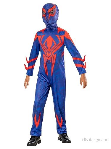Rubies 1000732M000 Spiderman 2099 barnkostym barn maskeradklänning, pojkar, blå/röd, medium, 9 10 år halloween 195884063422