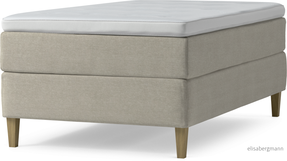 Delux Dream Kontinentalsäng, enkelsäng 120 cm med bäddmadrass och sängben KKNlz