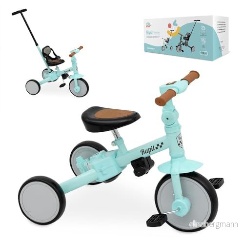 Interbaby multifunktionell 5 i 1 trehjuling, mångsidig för utvecklingen av din baby pojke, är det perfekta valet. 8435690622638