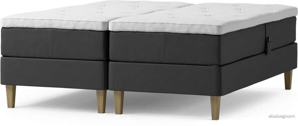 Delux Dream Ställbar säng, dubbelsäng med bäddmadrass och sängben yo3x4