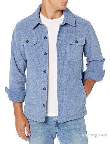 Amazon Essentials långärmad polär fleecetröja, indigoblå ljung, X Large 195111103969