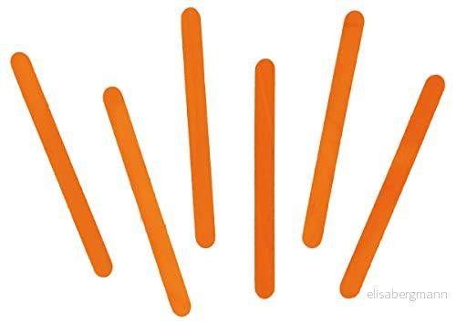 INNSPIRO Orange 50u standard trä polotrövare. För DIY hantverk, DIY, dekorera och projekt Barnhantverk 8428885081808