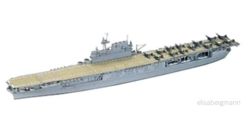 TAMIYA 77514 Fordon 1:700 US Enterprise flygplansbärare WL, modelltillverkning, plast byggsats, hantverk, hobby, limning, plastbyggsats, flerfärgad, S 4950344999606