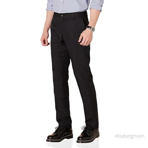 Amazon Essentials Herr Slim Fit klänning med platt framsida, svart, 42 B x 32 L 195111847450