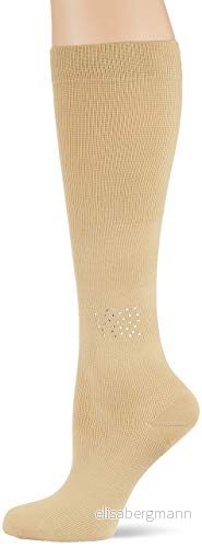 Hydas 1457.1.42 stödstrumpor, fashionabla och diskreta med strass, medicinprodukt l. 1, storlek 42/44, beige 4004128034080