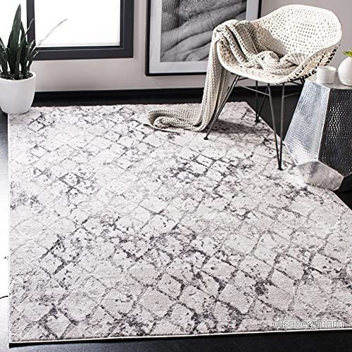 Safavieh multifunktionell matta område 120 X 180 cm Grey/Light Grey 889048768475