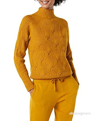 Amazon Essentials dam mjuk beröring tratt hals kabeltröja, tobaksbrun, X Large 195111566245