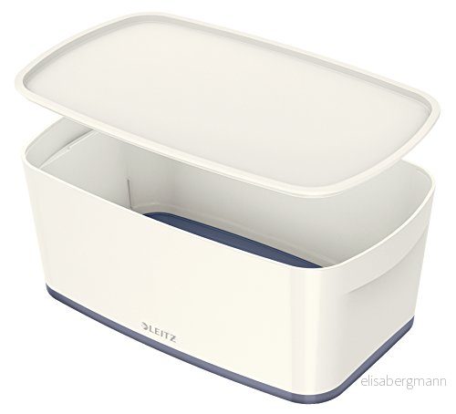 Leitz WOW MyBox Förvaringsbox med lock, 5 liter, A5, vit/grå, 52294001 4002432118045