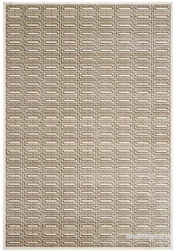 SAFAVIEH Övergångsmatta vardagsrum, matsal, sovrum paradiskollektion, kort lugg, kräm, 122 x 170 cm 889048491632