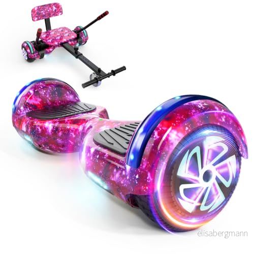 SISIGAD hoverboard Kart, 6,5" självbalanserad terränghoverboard med Bluetooth högtalare och LED lampor för barn 671891752165