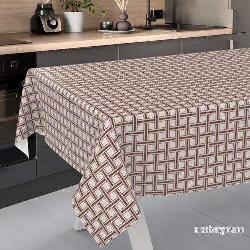 vaxbordsduk, tvättbar, trädgårdsbordsduk, utomhus, inomhus, 240 x 140 cm, skärkant, rutig, beige 4059064939883 vaxbordsduk, tvättbar, trädgårdsbordsduk, utomhus, inomhus, 240 x 140 cm, skärkant, rutig, beige 4059064939883