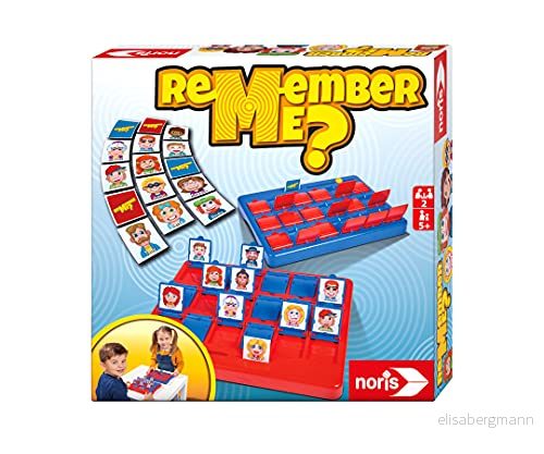 Noris 606064477 Remember me det roliga gissningsspelet med 18 olika karaktärer, frågespel för 2 spelare från 5 år 4000826002208
