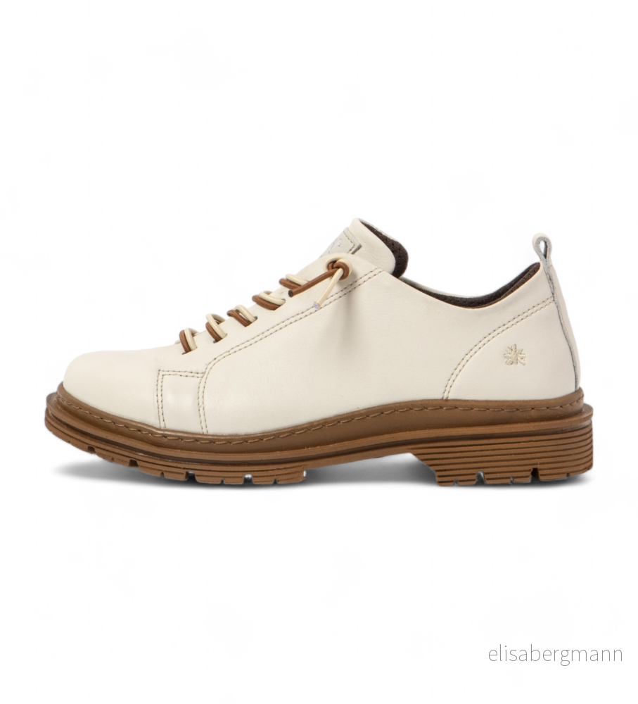 Art 1897 Birmingham, unisex vuxen sneakers, krämläder, 45 EU, Vitt läder, EU 8445056316910
