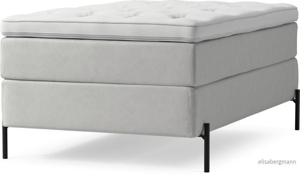 Delux Dream Kontinentalsäng, enkelsäng 120 cm med bäddmadrass och sängben Qqigx
