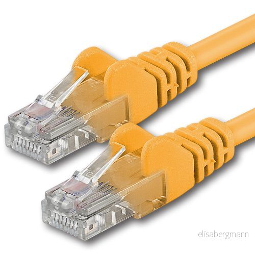 15m gul 1 stycke (PACK) CAT.6 CAT6 Ethernet LAN nätverkskabel 1000Mbit / s patchkabel 4250344852704