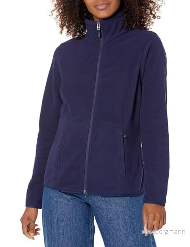 Amazon Essentials kvinnors Classic Fit helt blixtlås polär mjuk fleecejacka (finns i plusstorlek), marinblå, Small 195111809441