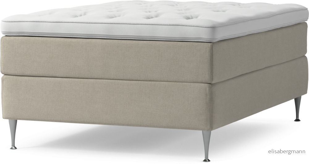 Delux Dream Kontinentalsäng, enkelsäng 140 cm med bäddmadrass och sängben AFMZP