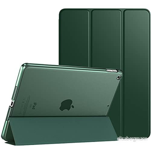 TiMOVO Fodral, kompatibelt med iPad 9th Generation 2021/iPad 8th 2020/iPad 7th 2019, fodral genomskinlig, frostad och styv skyddsficka för 10,2 tum, nattgrön 651074405125