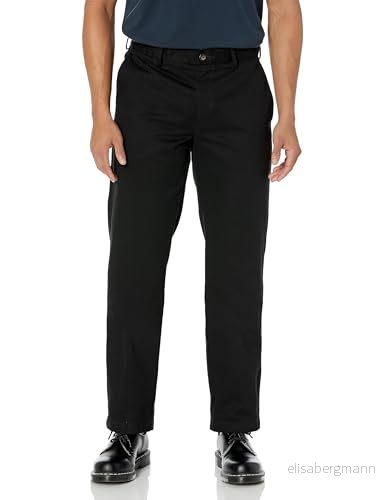 Amazon Essentials Classic Fit Wrinkle Resistant Flat Framsida Chino Pant Slip, svart (svart), W29/L32 (tillverkarens storlek: 29W x 32L) 191770044292