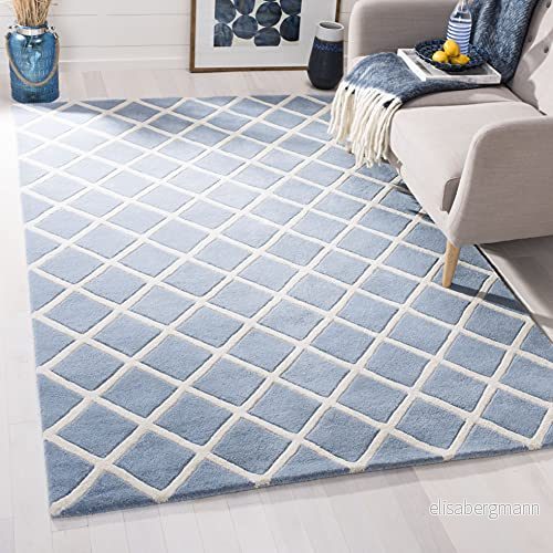 Safavieh Soho område matta, handtuftad ullmatta, CHT718B 5 P 152 X 243 cm Blue/Ivory 683726783763