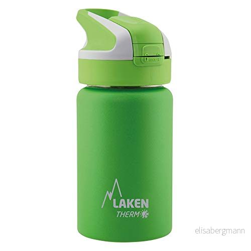 Laken Summit Stainless Simbi Thermal Bottle yevana, ine otomatiki cap uye yekuchengetedza kuvharwa, mazana matatu eml, girini 8412544044532