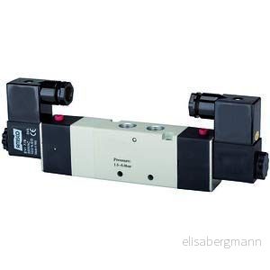RIEGLER 116191 517.3505 5/3 vägventil elkrona. Mittventilation., G 3/8, 230 V, 50 Hz, 1 st. 4047322311274