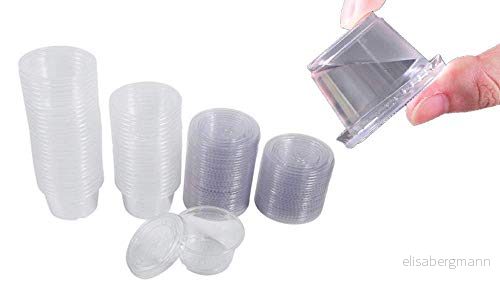 100 uppsättningar koppar med lock, kryddkoppar Jello Shot Soufflé del provbägare (2 oz) 709161595447