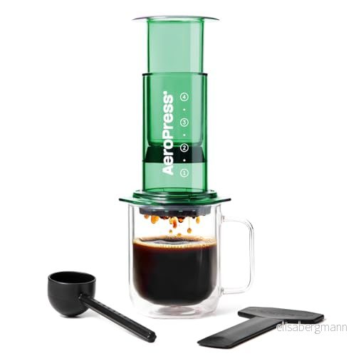 Aeropress klar kaffepress 3 i 1 bryggmetod kombinerar fransk press, pourover, espresso, fylligt kaffe utan grus eller bitterhet, liten bärbar kaffebryggare för camping och resor, grön 85276082400