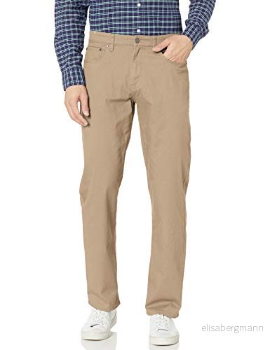 Amazon Essentials mäns avslappnad passform 5 ficka stretch twillbyxa, kakibrun, 29 B x 30 L 193548633868