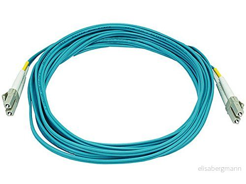 Monoprice 106388 5 meter LC/LC multiläge duplex 10 GB fiberoptisk kabel aqua 844660063889