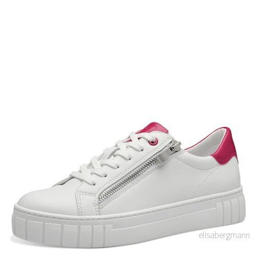 MARCO TOZZI Dam, Feel ME fotbädd, utbytbar mjukt foder, vegansk, 22376441 sneakers låg, vit/rosa, 39 EU, Vit rosa, EU 4064231386483
