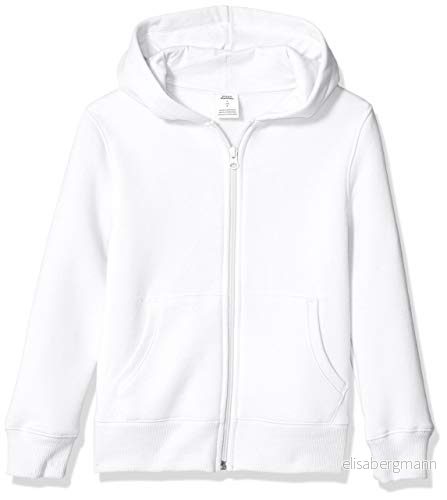Amazon Essentials Huvtröjor vit tröja med dragkedja för pojkar, XX-Large, fleece 194223207244