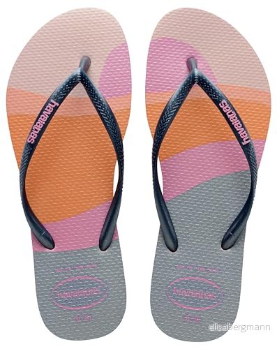 Havaianas flickor smal palett glöd (Mini Me) flip flop, Pion ros, 9 UK Child 7909989231920