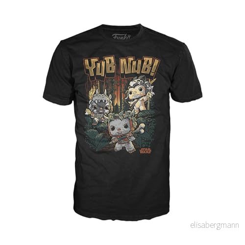 Funko Boxed Tee: Star Wars Ewok L t shirt kläder presentidé kortärmad topp för vuxna unisex män och kvinnor officiella varor Filmfans 889698743495