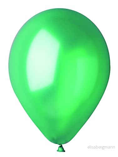 Kuvert 100 st högkvalitativa naturliga latexballonger G120 (Ø 33 cm/13 tum) pärlgrön 8026196345390