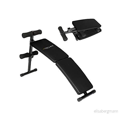 TechFit Power 100 multifunktionell träningsbänk svart, vikbar lyftbänk med justerbar höjd för toning hemma 5949096565206